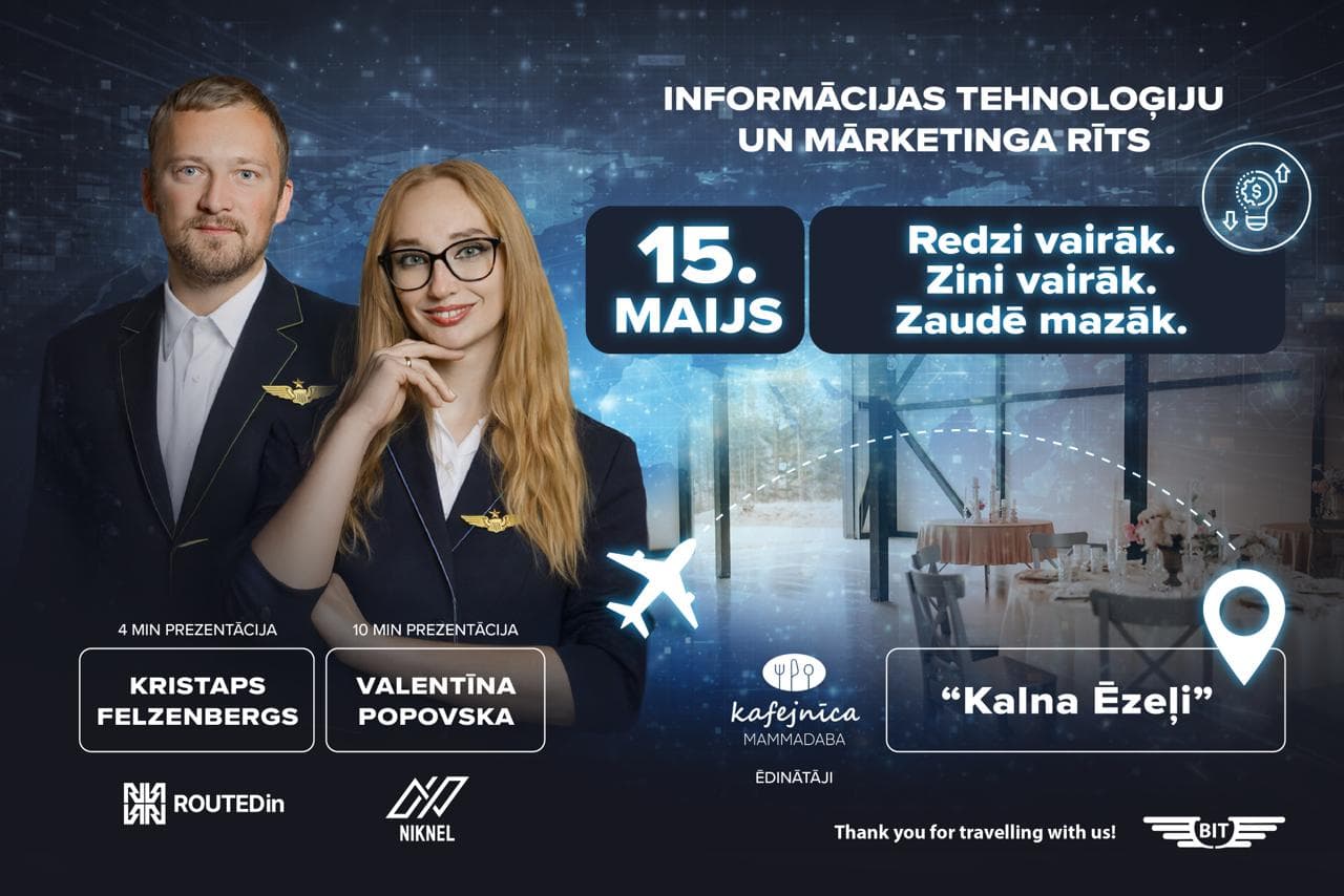 Biroja, Informācijas tehnoloģiju un mārketinga pakalpojumu nozares rīts - Redzi vairāk. Zini vairāk. Zaudē mazāk- 15.05.2026.